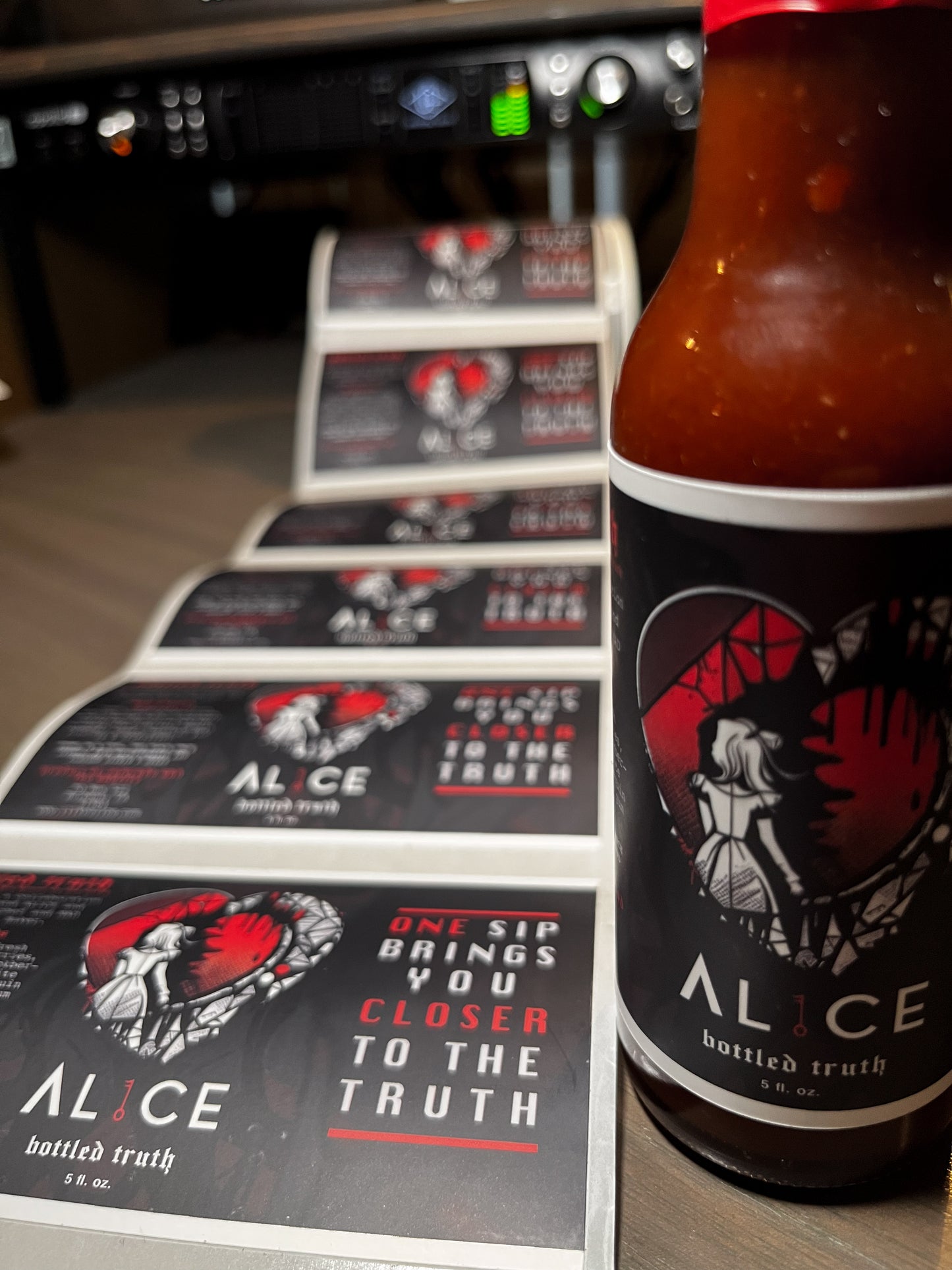 "Bottled Truth" Hot Sauce Label