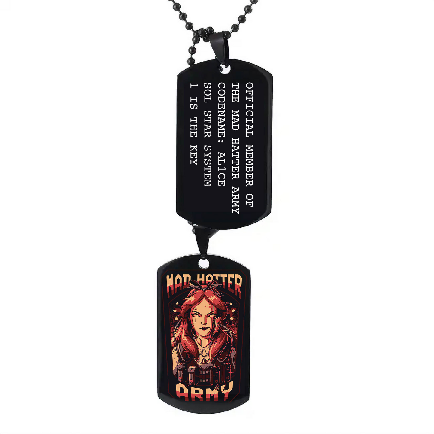 AL1CE / Mad Hatter Army Dog Tags