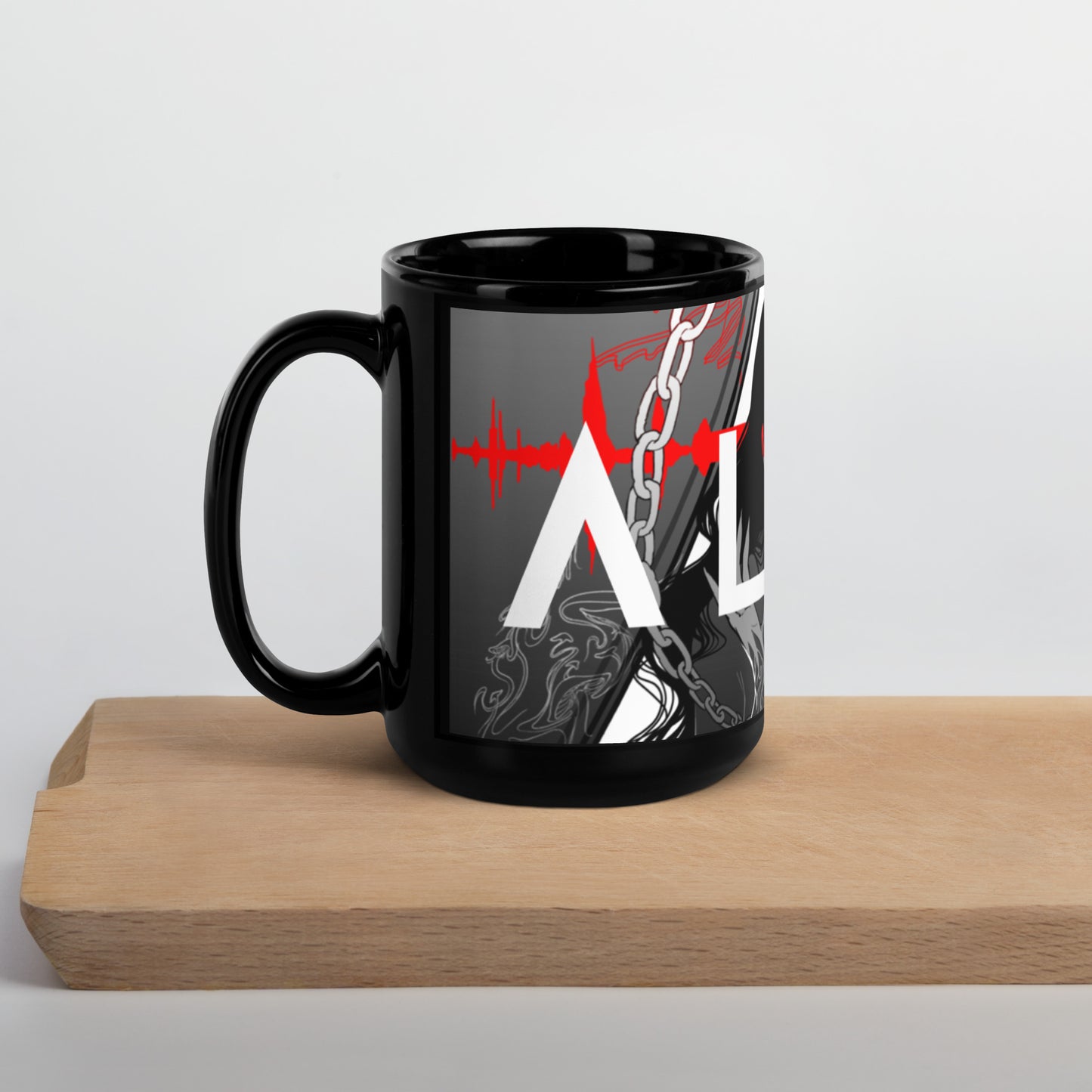 AL1CE "As Above" Black Glossy Mug
