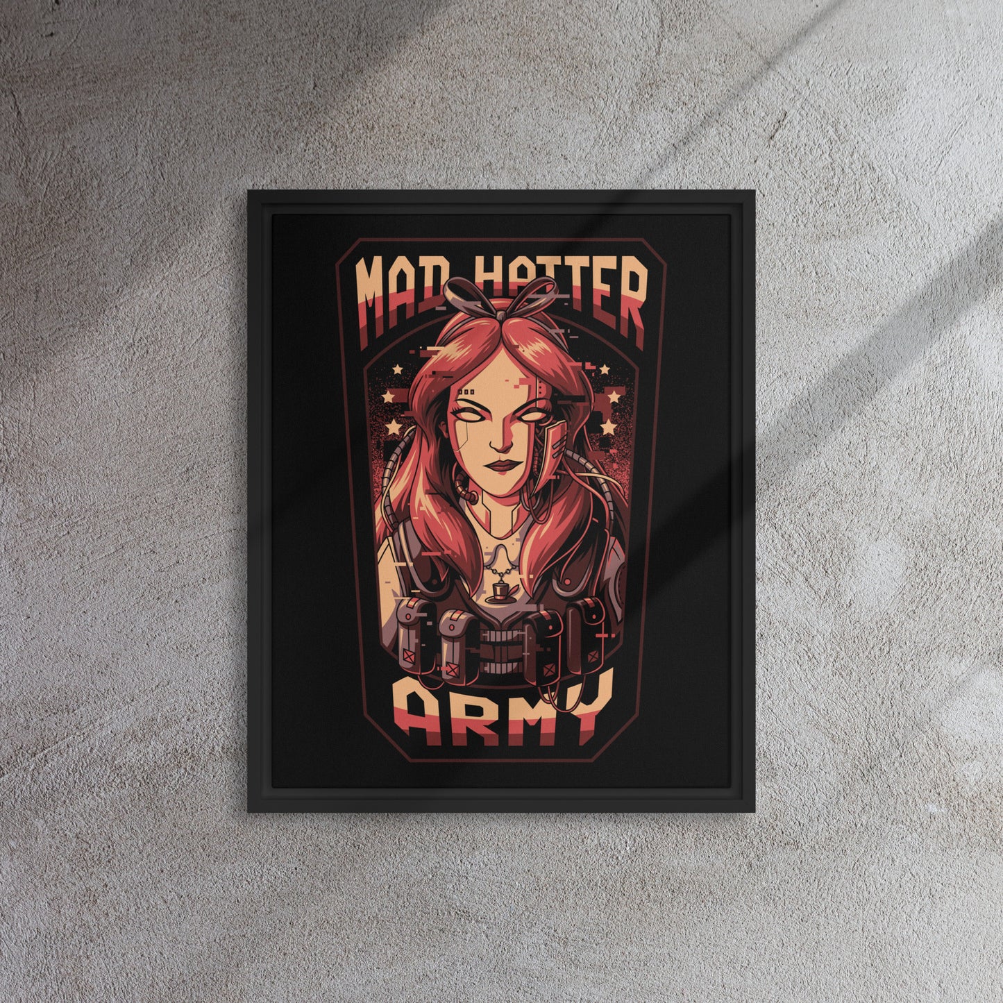 Mad Hatter Army - AL1CE mascot on a framed canvas!?!?