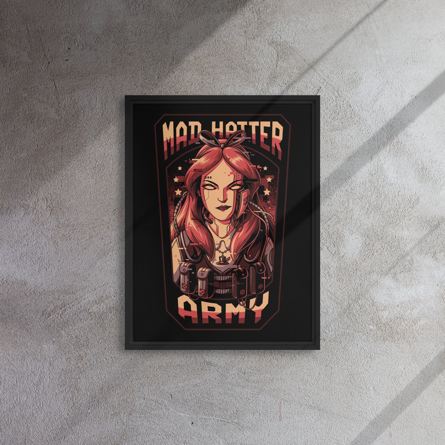 Mad Hatter Army - AL1CE mascot on a framed canvas!?!?