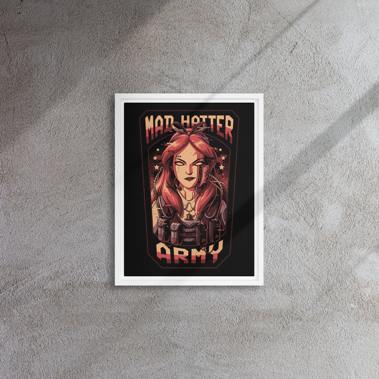 Mad Hatter Army - AL1CE mascot on a framed canvas!?!?