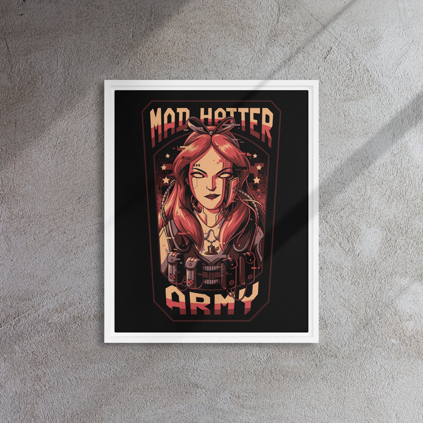 Mad Hatter Army - AL1CE mascot on a framed canvas!?!?