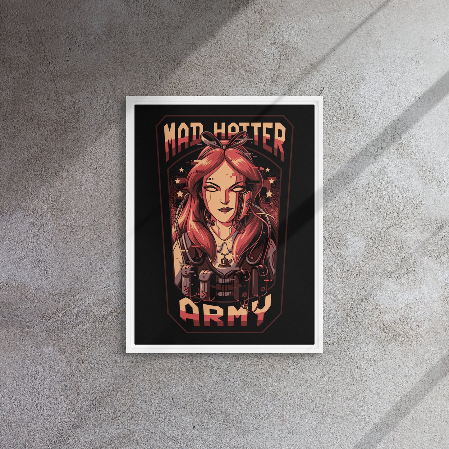 Mad Hatter Army - AL1CE mascot on a framed canvas!?!?