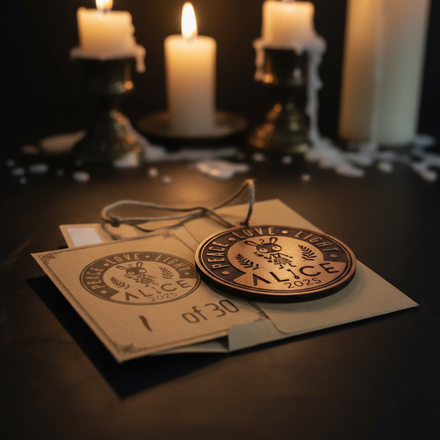 AL1CE "Peace Love Light" Holiday Nyx Ornament - Limited Edition 2025