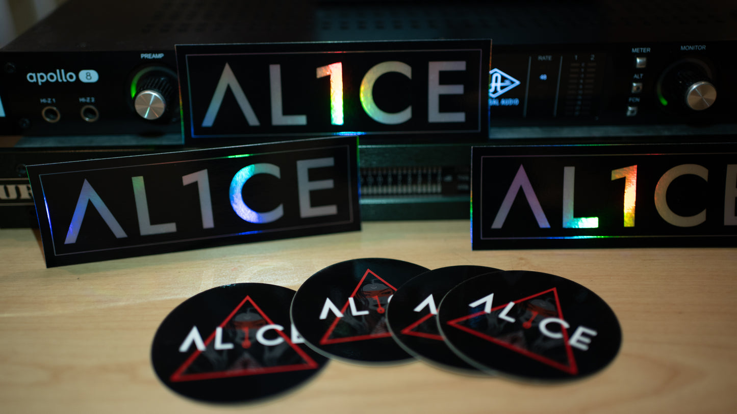 Fluorescent AL1CE logo sticker