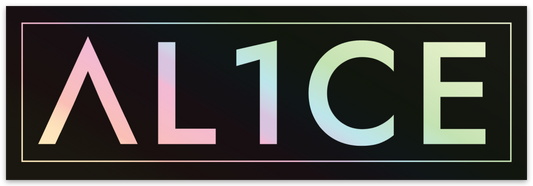 Fluorescent AL1CE logo sticker