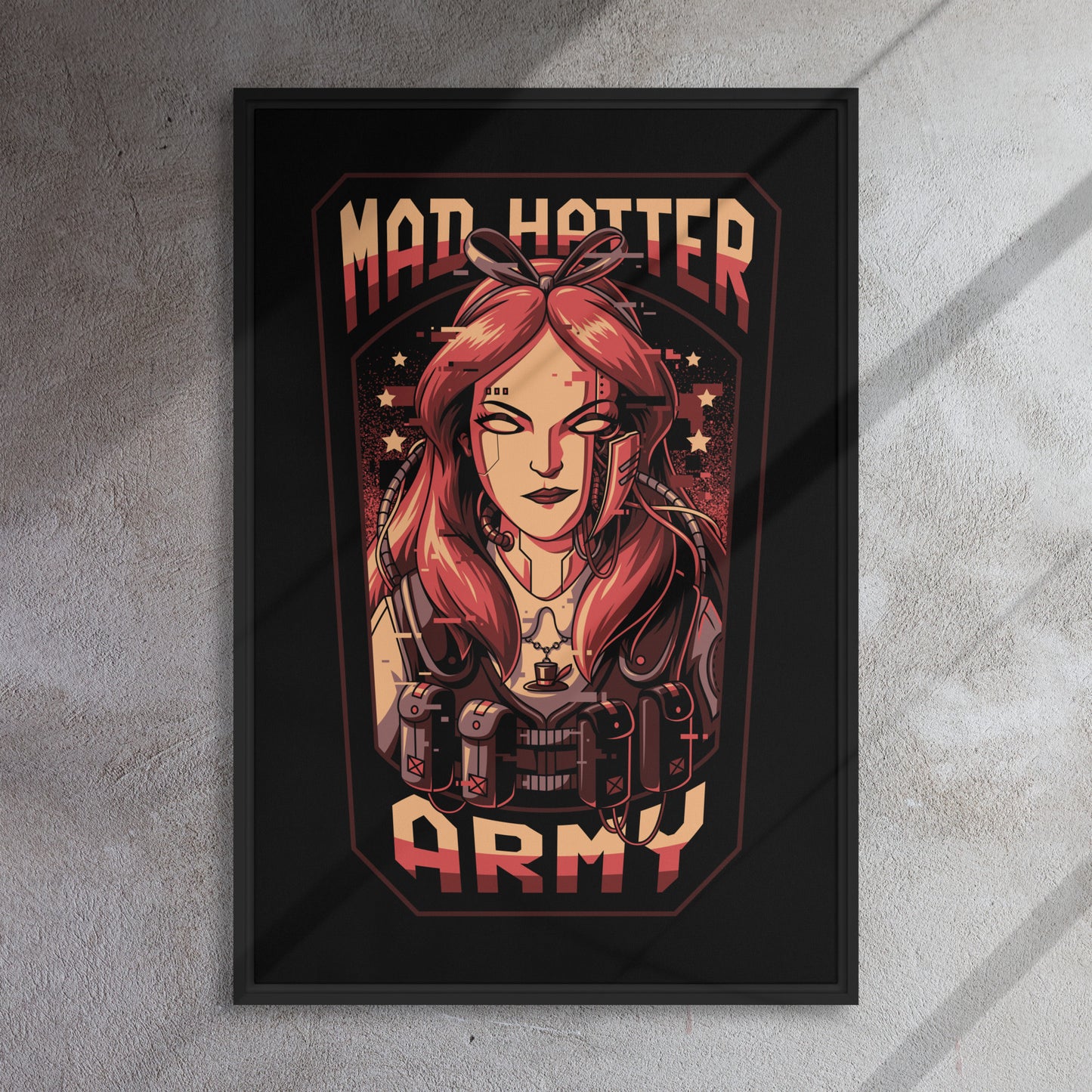 Mad Hatter Army - AL1CE mascot on a framed canvas!?!?
